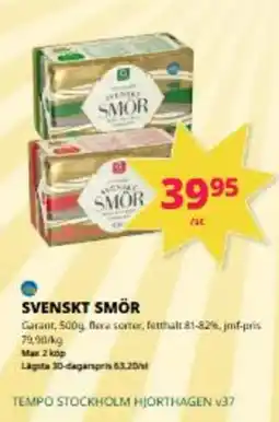 Tempo Garant smör erbjuda