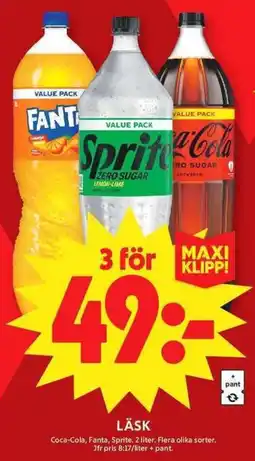 ICA Maxi Coca-Cola, Fanta, Sprite erbjuda