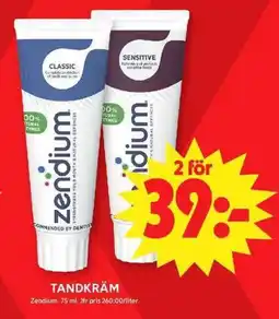 ICA Maxi Zendium tandkräm erbjuda