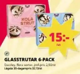 Tempo Dazzley glasstrutar erbjuda