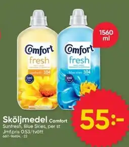 DollarStore Comfort sköljmedel erbjuda