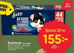 DollarStore Latz kattmat erbjuda