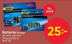 DollarStore Batterier Energy+ AA, AAA erbjuda