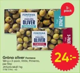 DollarStore Fontana gröna oliver erbjuda