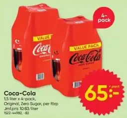 DollarStore Coca-Cola Original, Zero Sugar erbjuda