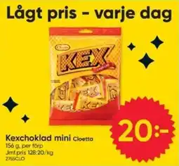 DollarStore Kexchoklad mini Cloetta erbjuda