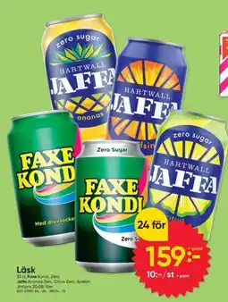 DollarStore Faxe Kondi, Zero, Jaffa Ananas Zero, Citrus Zero, Apelsin erbjuda