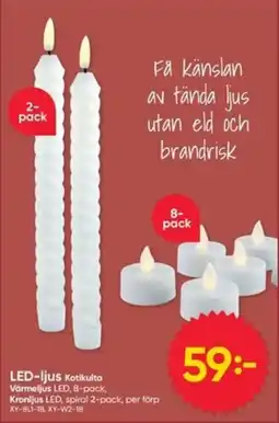 DollarStore Led-ljus kotikulta erbjuda
