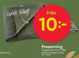 DollarStore Presenning erbjuda