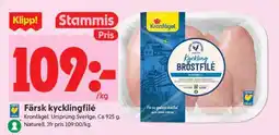 ICA Supermarket Färsk Kycklingfilé erbjuda