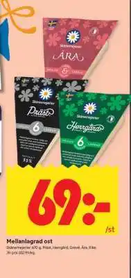 ICA Supermarket Mellanlagrad ost erbjuda