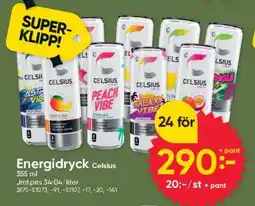 DollarStore Energidryck Celsius erbjuda