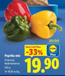 Lidl Paprika mix erbjuda