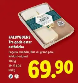 Lidl FALBYGDENS Tre goda ostar ostbricka erbjuda