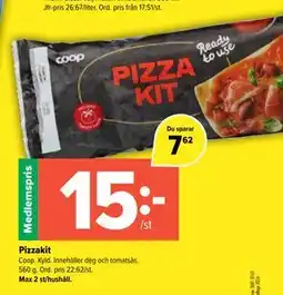 Coop Extra Pizzakit, Medlemspris erbjuda