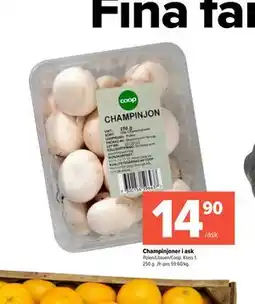 Coop Extra Champinjoner i ask erbjuda