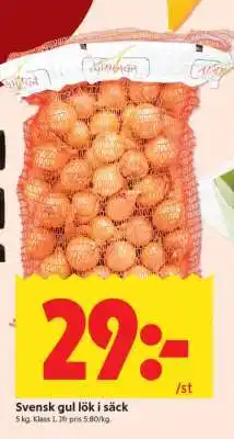 ICA Supermarket Svensk gul lök i säck erbjuda