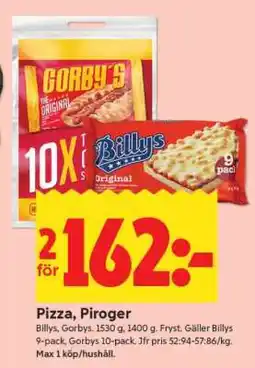 ICA Supermarket Pizza, Piroger erbjuda
