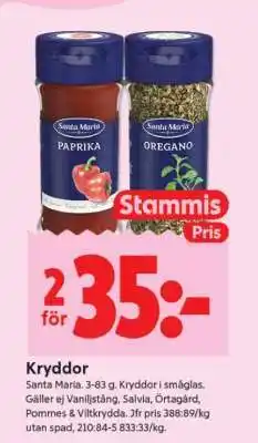 ICA Supermarket KRYDDOR erbjuda