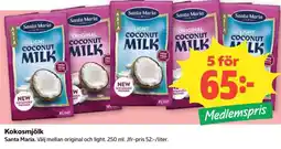 Coop Kokosmjölk erbjuda