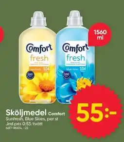 DollarStore Sköljmedel Comfort erbjuda
