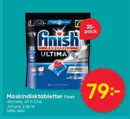 DollarStore Maskindisktabletter Finish Ultimate, All In One erbjuda
