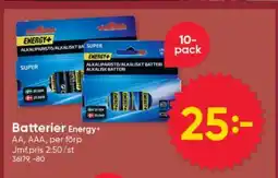 DollarStore Batterier Energy+ erbjuda