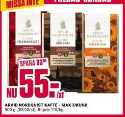 ÖoB Arvid Nordquist kaffe erbjuda