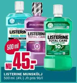 ÖoB LISTERINE MUNSKÖLJ erbjuda