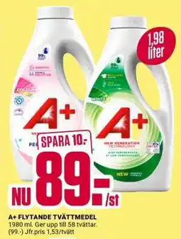 ÖoB A+ FLYTANDE TVÄTTMEDEL erbjuda