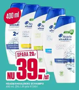ÖoB HEAD & SHOULDERS SCHAMPO erbjuda