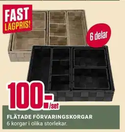 ÖoB FLÄTADE FÖRVARINGSKORGAR erbjuda