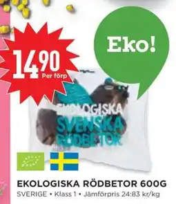 Willys EKOLIGISKA RÖDBETOR 600G erbjuda