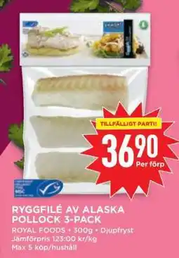 Willys RYGGFILÉ AV ALASKA POLLOCK 3-PACK erbjuda
