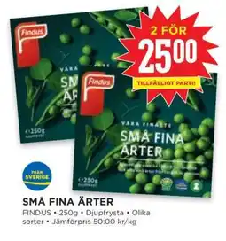 Willys SMÅ FINA ÄRTER erbjuda