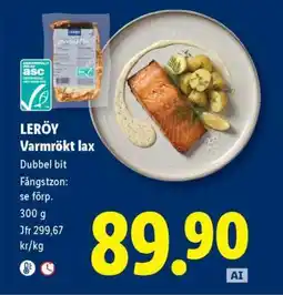 Lidl LERÖY Varmrökt lax erbjuda