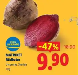 Lidl Matriket Rödbetor erbjuda