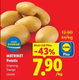 Lidl Matriket Potatis erbjuda