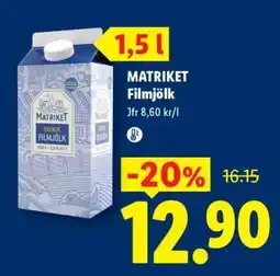 Lidl Matriket Filmjölk erbjuda