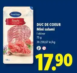 Lidl DUC DE COEUR Mini salami erbjuda