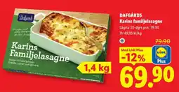 Lidl Dafgårds Karins familjelasagne erbjuda