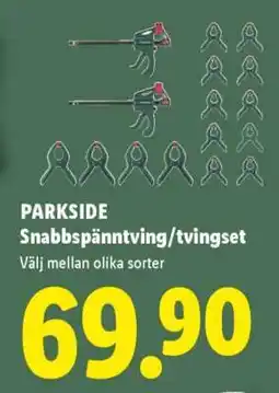 Lidl PARKSIDE Snabbspänntving/tvingset erbjuda
