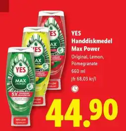 Lidl YES Handdiskmedel Max Power erbjuda