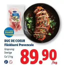 Lidl DUC DE COEUR Fläskkarré Provencale erbjuda