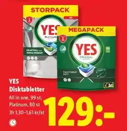Lidl YES Disktabletter erbjuda