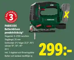 Lidl PARKSIDE Batteridriven pendelsticksåg erbjuda