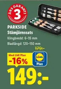 Lidl PARKSIDE Stämjärnssats erbjuda