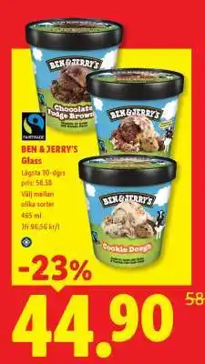 Lidl Ben & Jerry’s glass erbjuda
