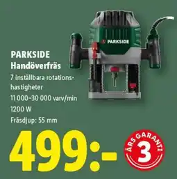 Lidl Parkside Handöverfräs erbjuda