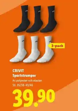 Lidl CRIVIT Sportstrumpor erbjuda